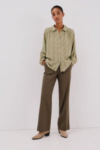 Cortefiel Blusa fluida estampada lurex