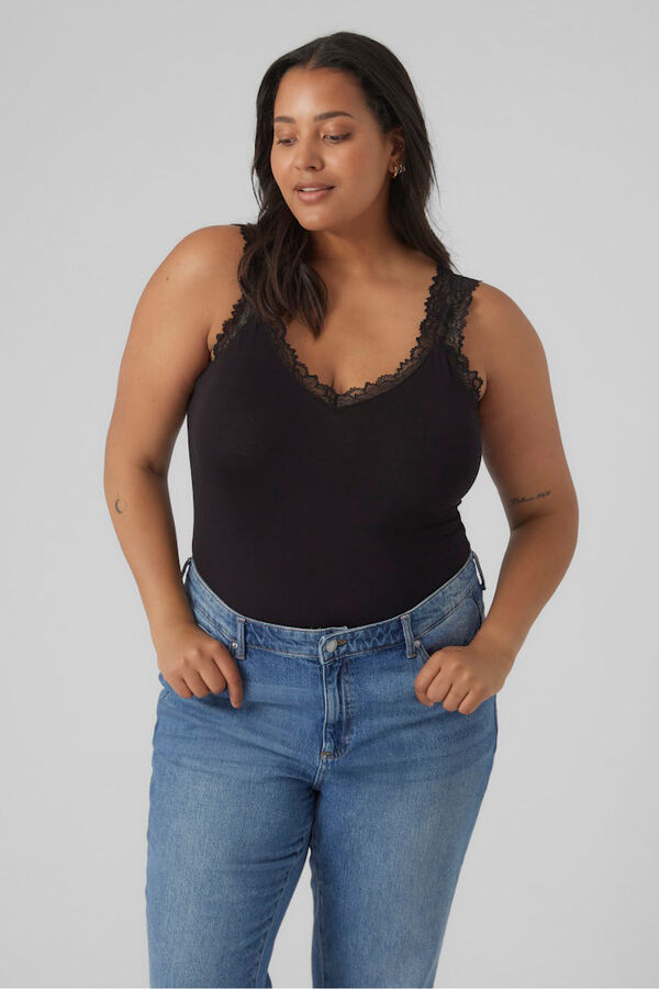 Vero Moda Curve Top renda Curve Preto
