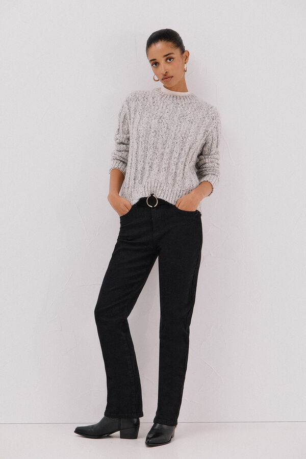 Cortefiel Suéter de malha torcida Cinzento