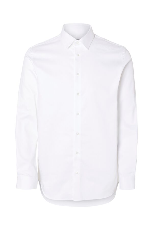 Selected Camisa de vestir slim fit Branco