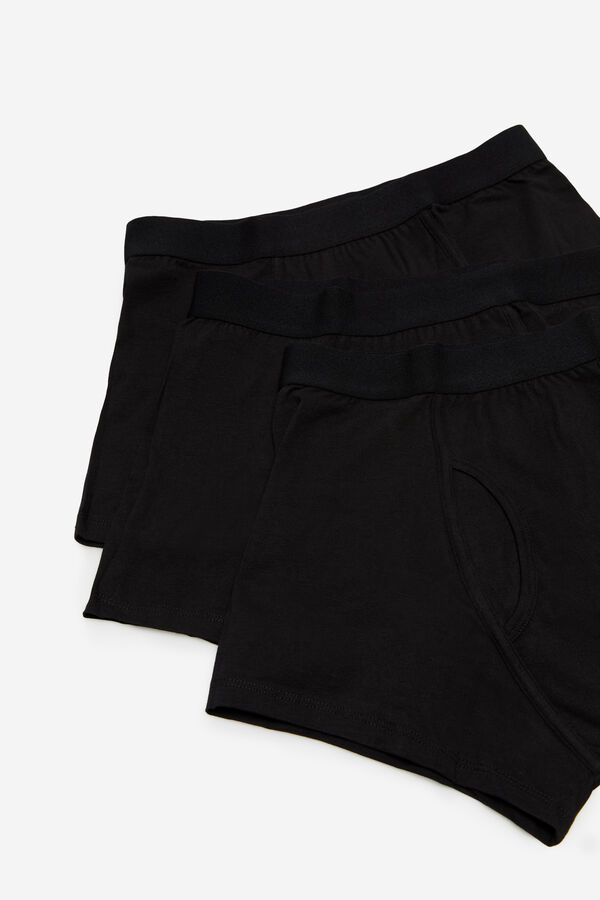 Cortefiel 3-pack jersey-knit boxers Black