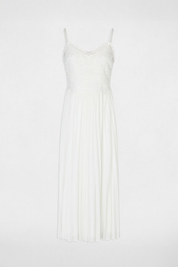 Morgan Vestido comprido de renda Branco