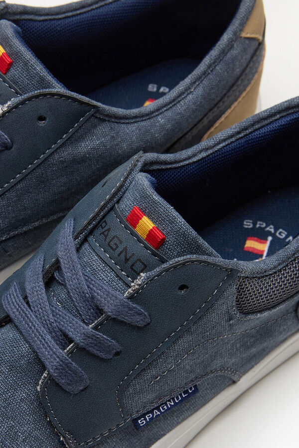 Spagnolo Bamba de lona tempo livre Azul