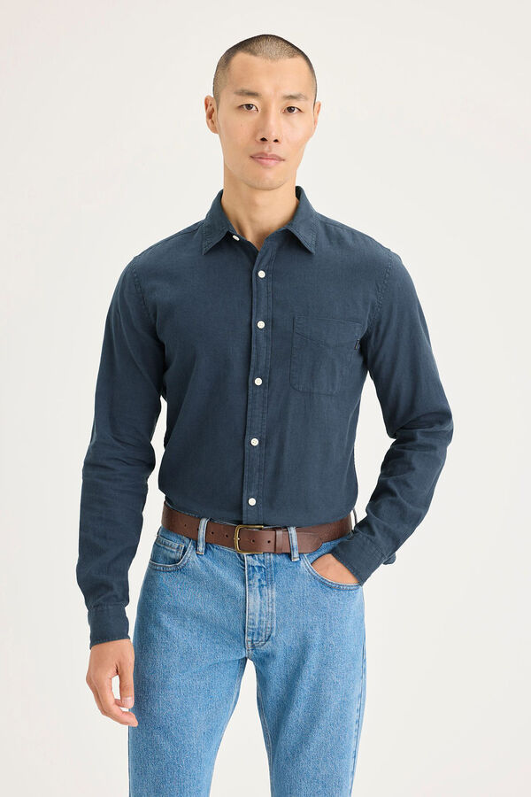Dockers Camisa de popelina Azul