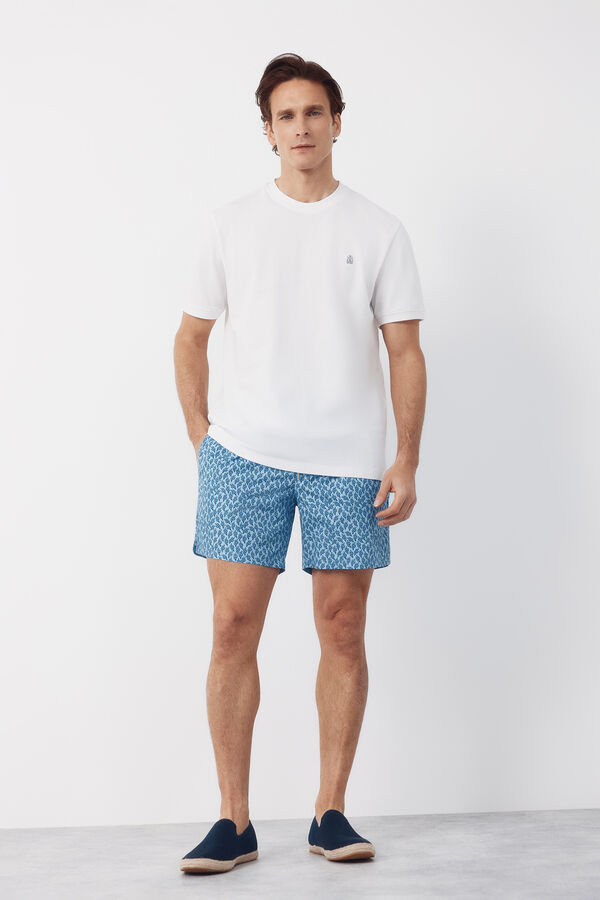 Cortefiel Piqu&eacute; basic T-shirt White