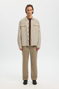 Selected Sobrecamisa em algod&atilde;o e linho