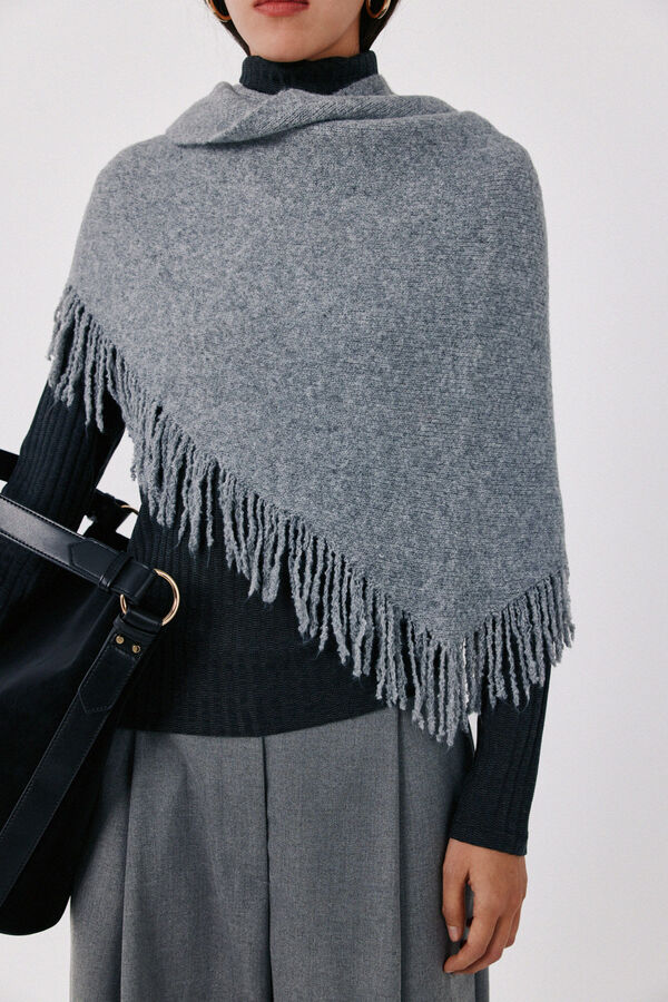 Cortefiel Knit shawl Grey