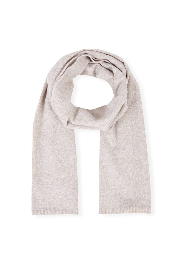 Cortefiel Plain knit scarf Beige