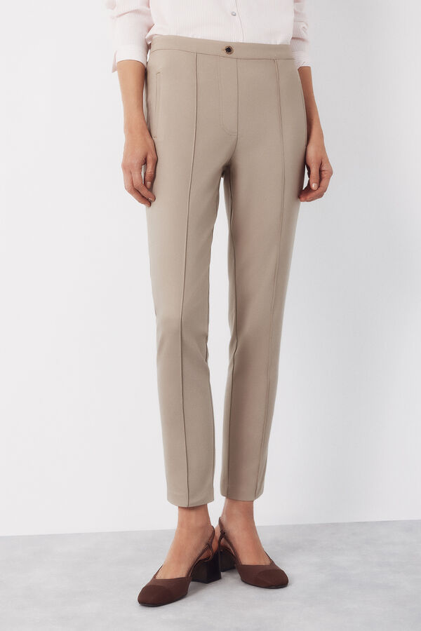 Cortefiel Skinny stretch trousers Beige
