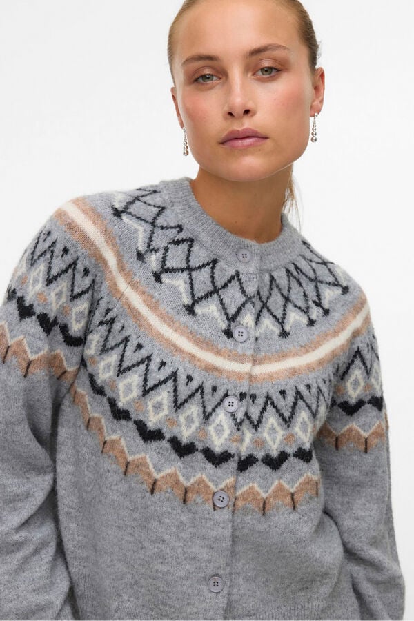 Vero Moda Casaco de malha de malha Cinzento