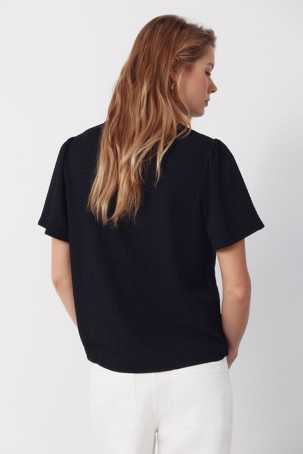 Cortefiel Combined guipure top Black