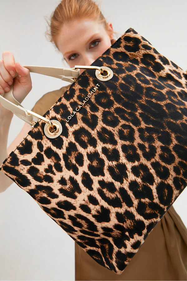 Lola Casademunt Bolso shopper animal print Estampado marrón