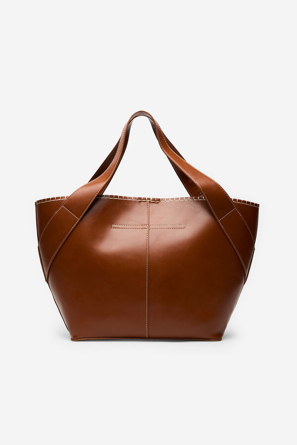 Cortefiel Basket with stitching Brown