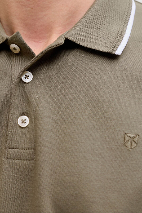 Jack & Jones Polo b&aacute;sico manga curta Verde