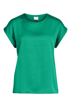 Cortefiel Round neck blouse Pistachio green