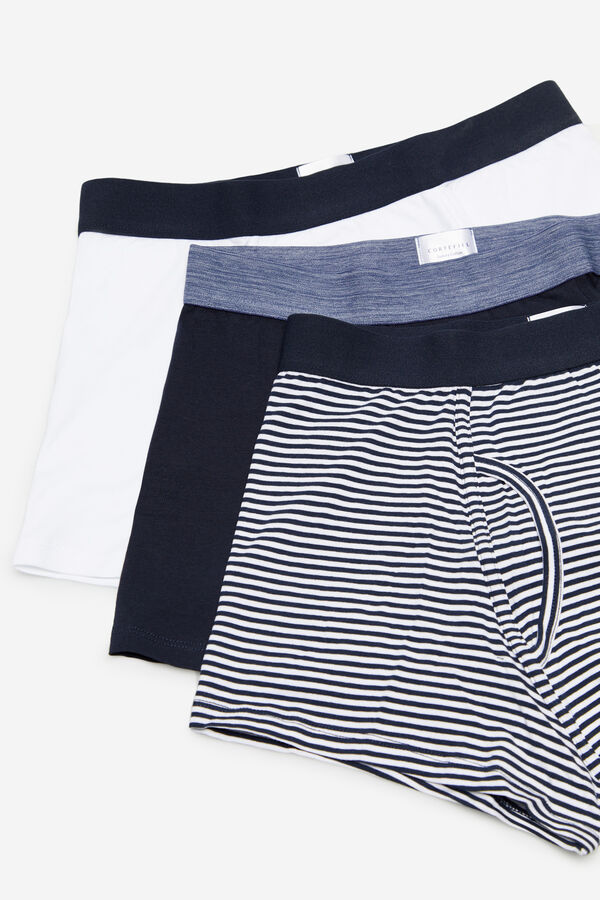Cortefiel 3-pack jersey-knit boxers White