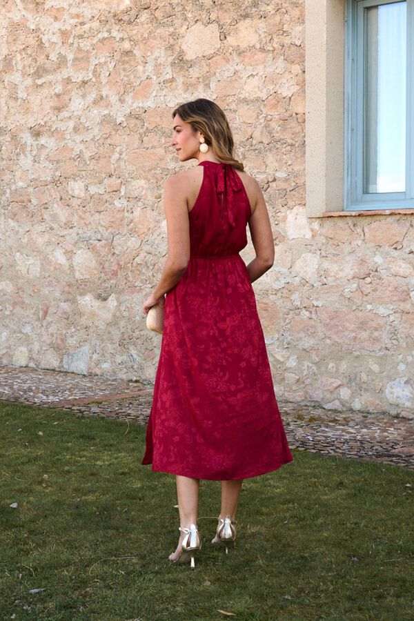 Pol&iacute;n Et Moi Vestido de convidada Victoria Vermelho