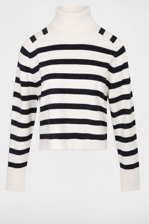 Cortefiel neck turtleneck striped Printed blue