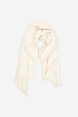 Cortefiel Lurex textured scarf Ivory