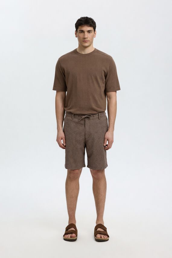 Pantalón corto de lino