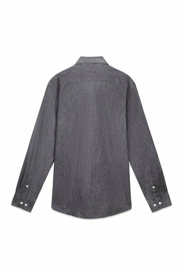 OOTO Camisa de ganga Cinzento