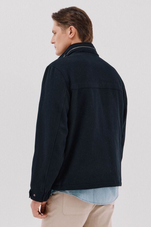Cortefiel Wool jacket Navy