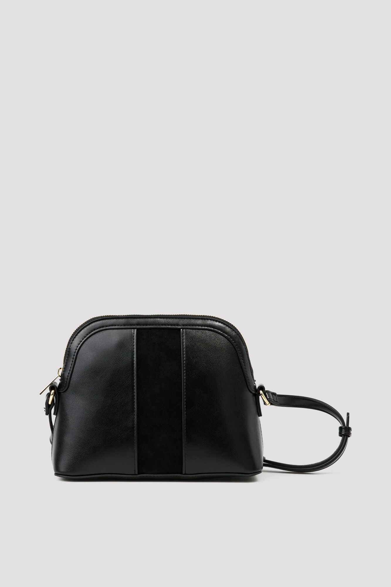 Cortefiel Bimaterial crossbody bag Black