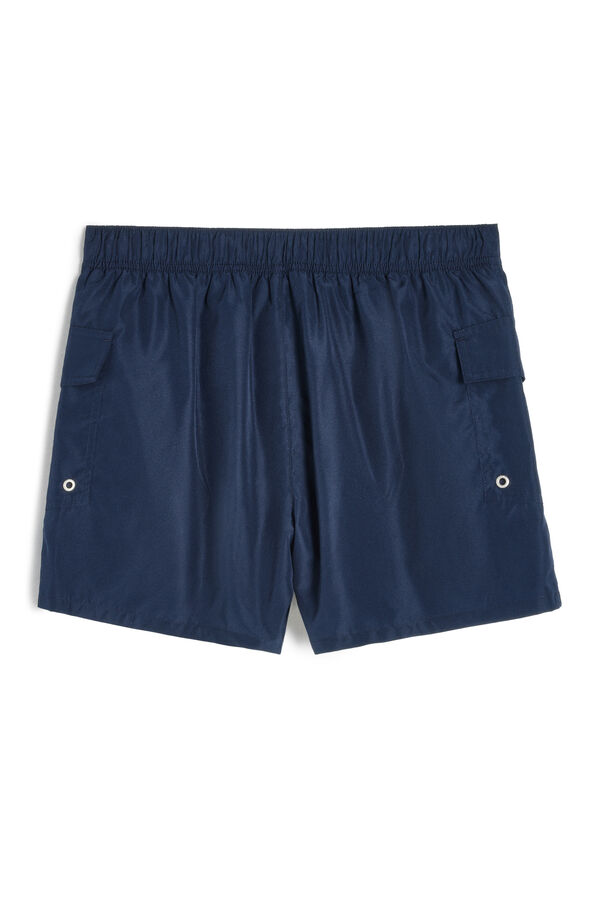 Cortefiel Plain short swim shorts Blue