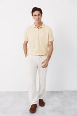 Cortefiel Polo shirt link structure Yellow