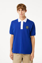 Lacoste Camisa polo piqué de algodão Azul