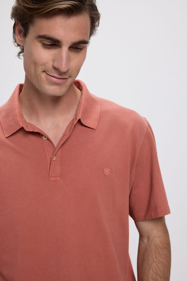 Jack & Jones Camisa pólo liso de regular fit Vermelho