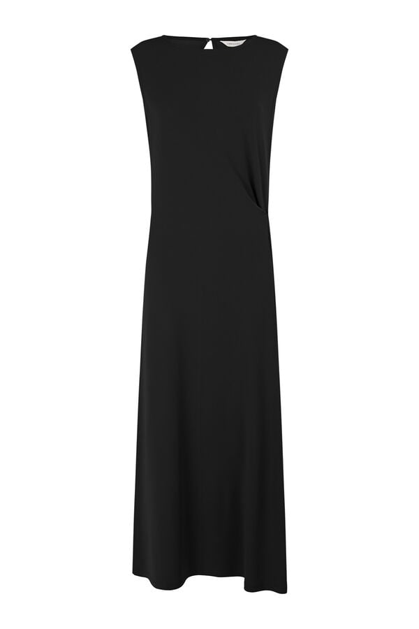 Cortefiel Side knot dress Black