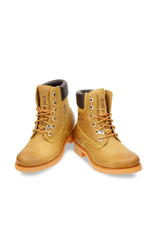 Cortefiel Leather boots with leather lining Yellow