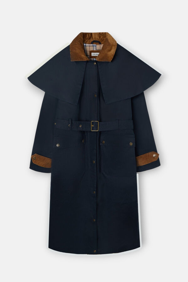 Silbon Parka longa encerada Azul