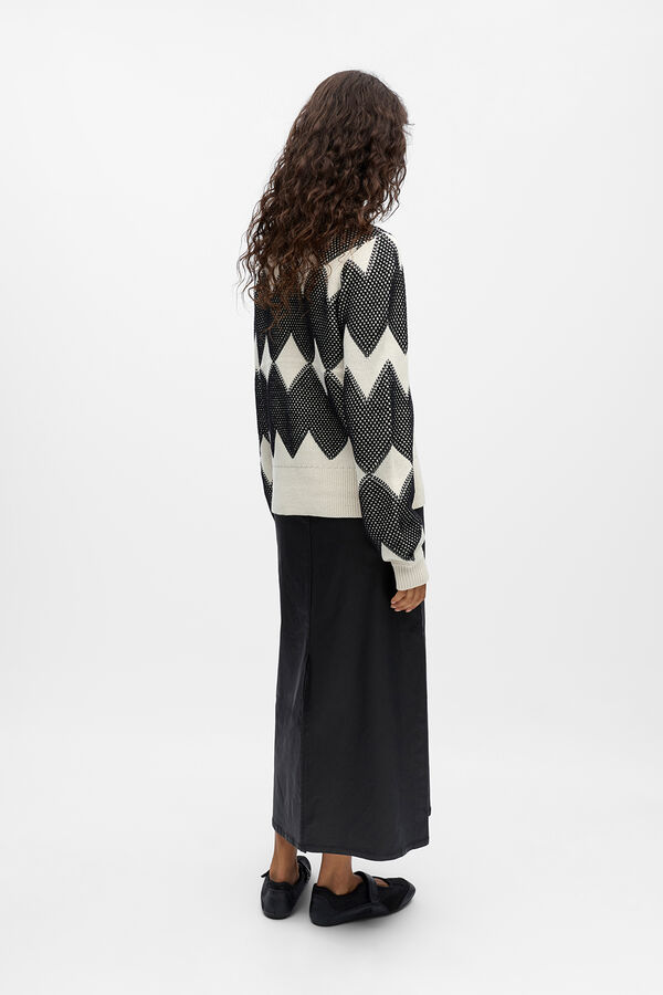 Object Camisola de malha estampado Branco