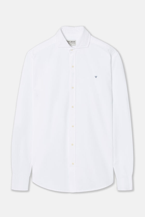 Cortefiel Silbon structure casual shirt White