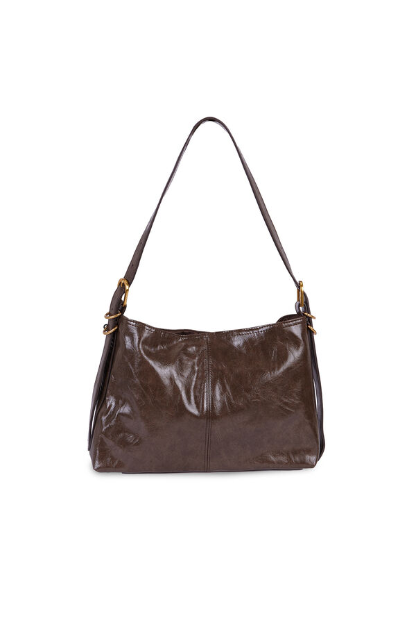 Cortefiel Buckle shopper bag Brown