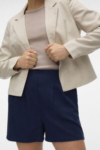 Cortefiel Calções frescos de mulher com cintura elástica Azul