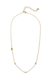 Cortefiel ALWAYS short necklace - Crystal - Gold Gold