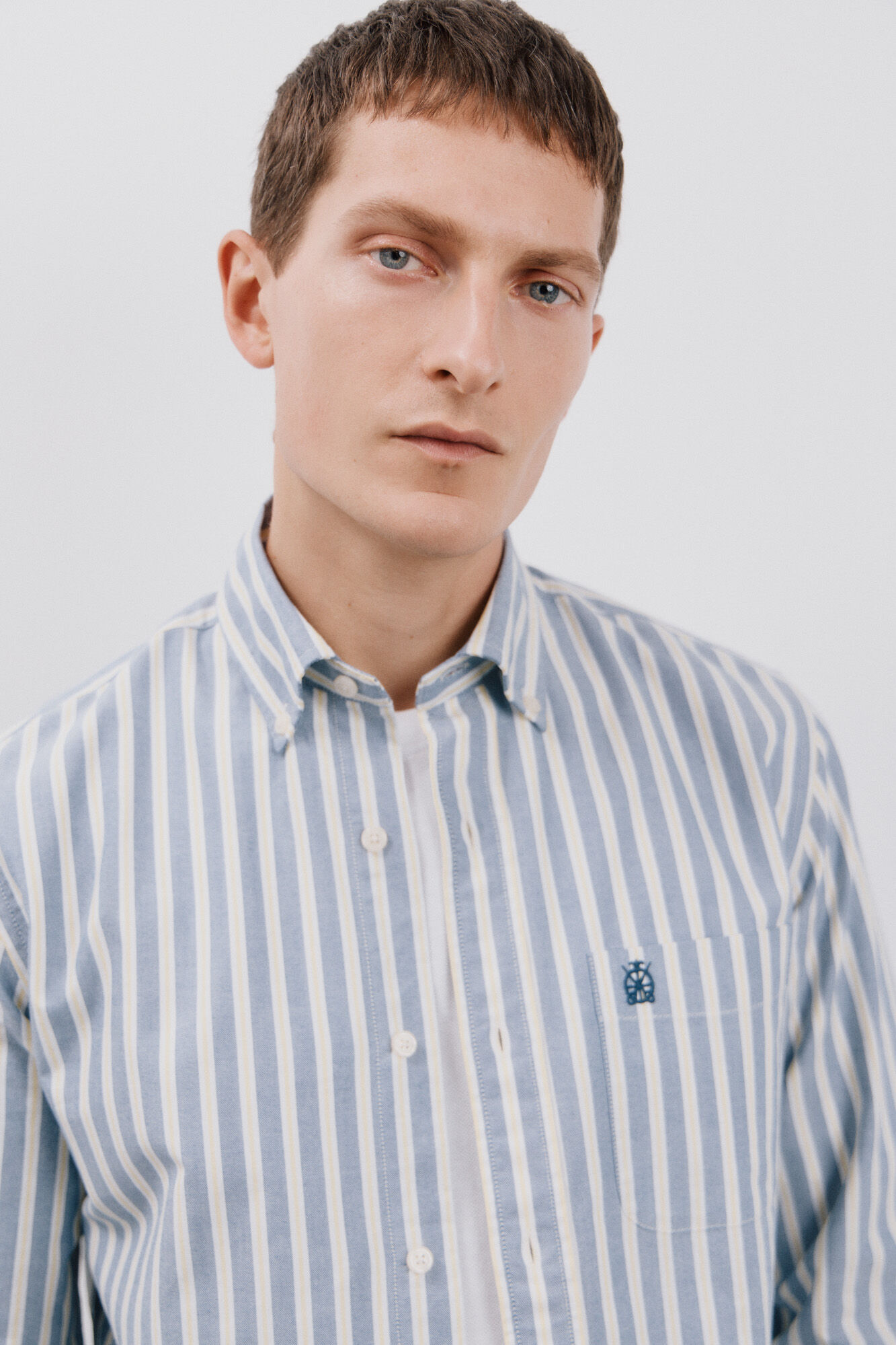 トップス 23SS Striped Crest Oxford Shirt L 23SS Striped Crest Oxford Shirt S