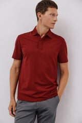 Cortefiel Regular fit polo shirt Maroon