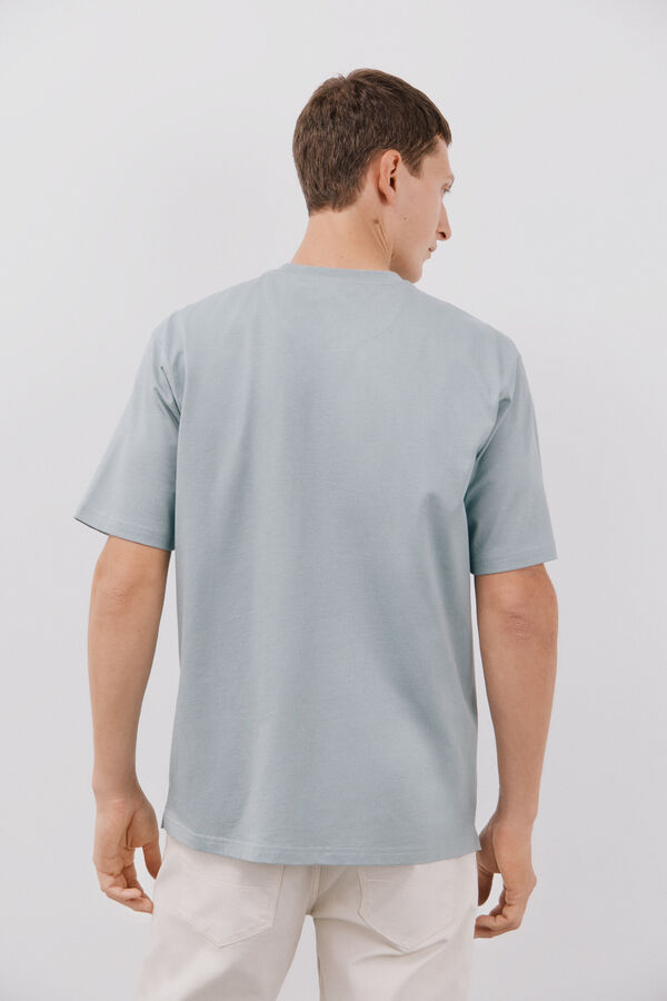 Cortefiel Basic T-shirt Blue