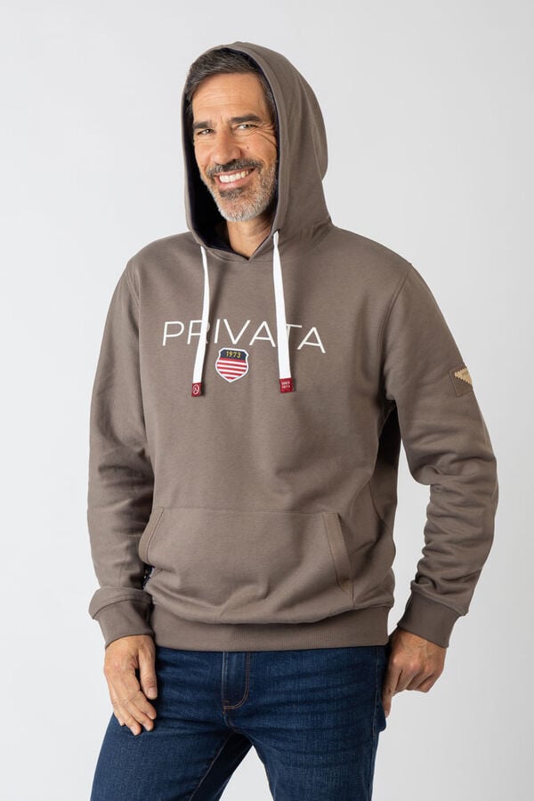 Privata Sweatshirt com capuz e bolsos Tostado