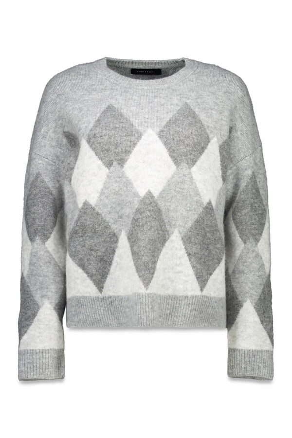 Cortefiel Diamond jersey-knit jersey Grey