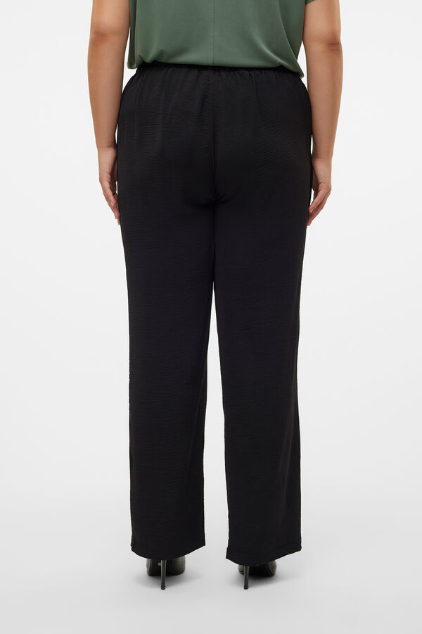 Vero Moda Curve Pantalón fluído talla grande Negro