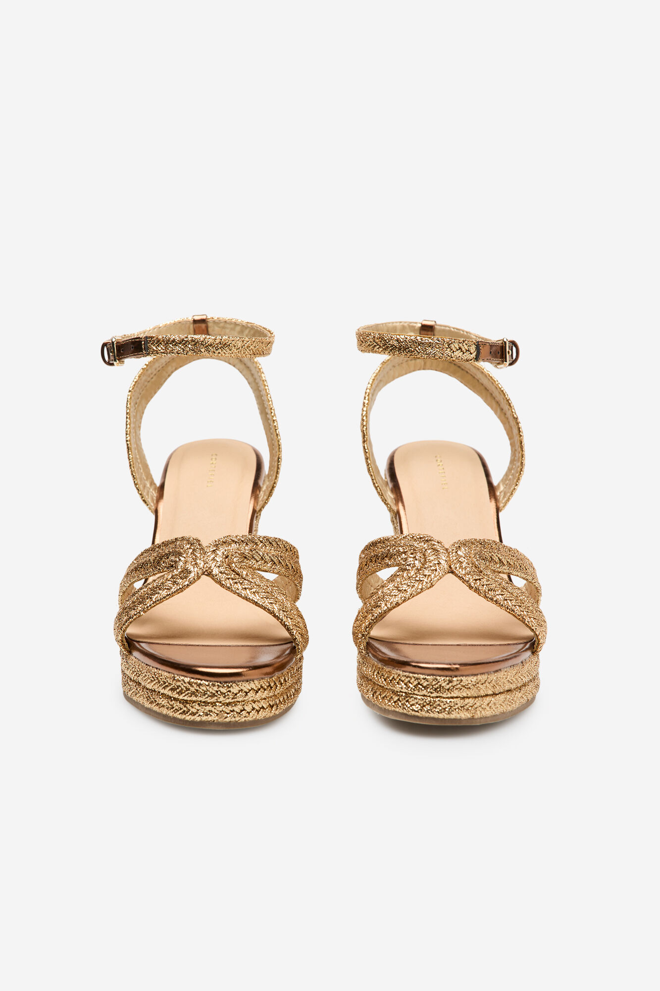 Cortefiel Raffia wedge sandal