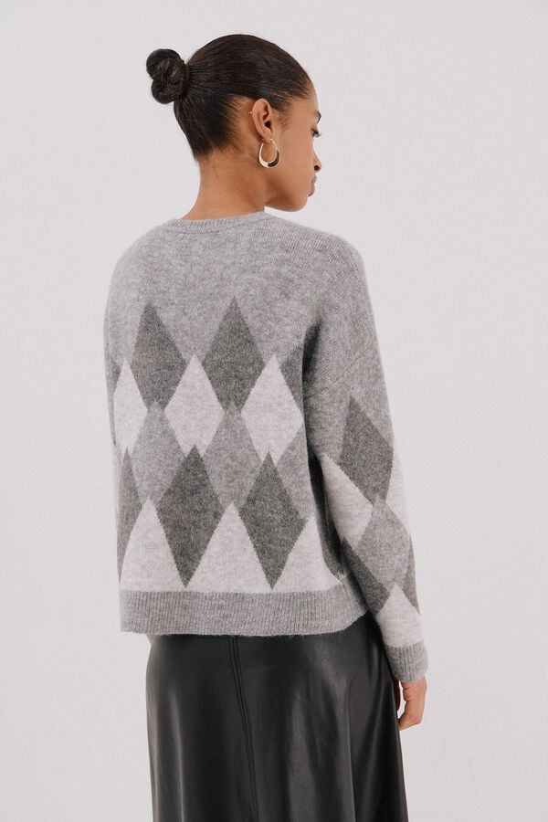 Cortefiel Diamond jersey-knit jersey Grey