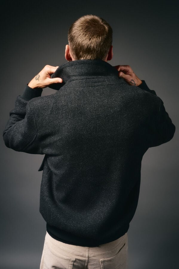 OOTO Casaco de lã borrego Cinzento