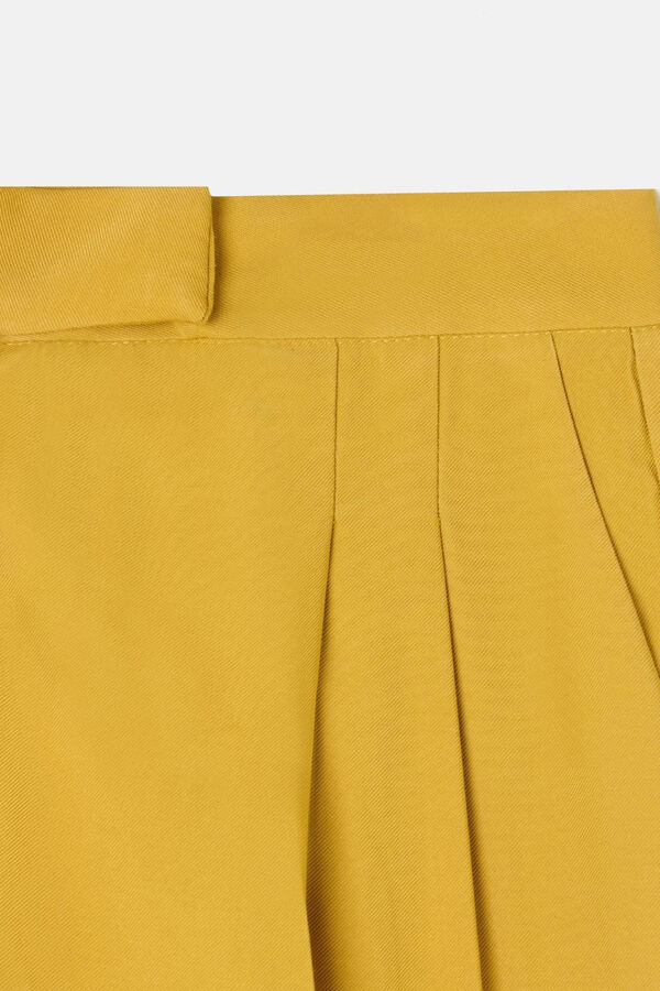 Silbon Calças plissadas Amarelo
