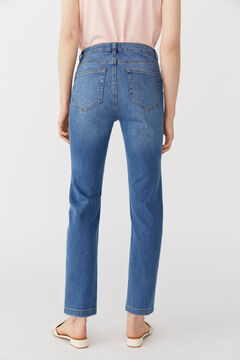 Cortefiel Slim embroidered jeans Blue jeans